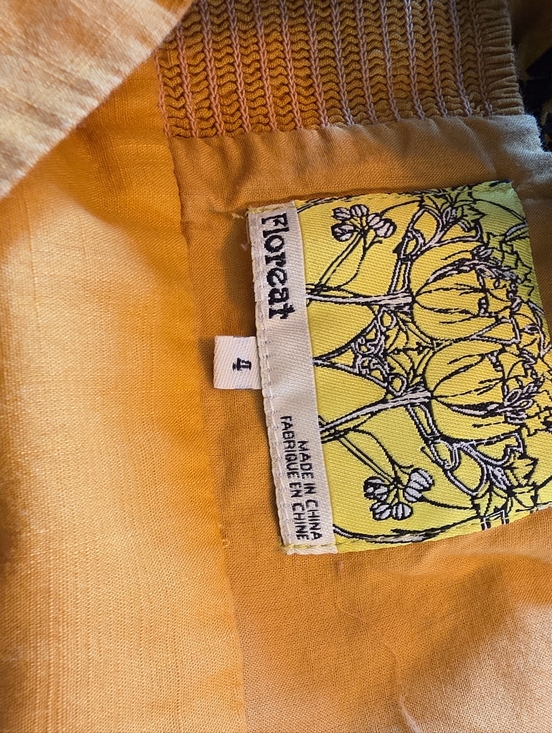 Anthropologie Floreat Y2K Floral Embroidered Dress Smocked Full Skirt Pockets - Picture 7 of 7